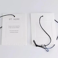 Custom Special 1mm Thick Embossed Logo White Paper Hang Tag
